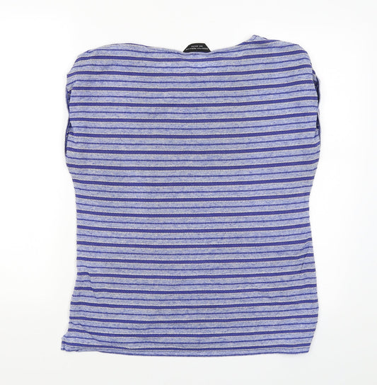 Dorothy Perkins Womens Blue Striped  Basic Blouse Size 14