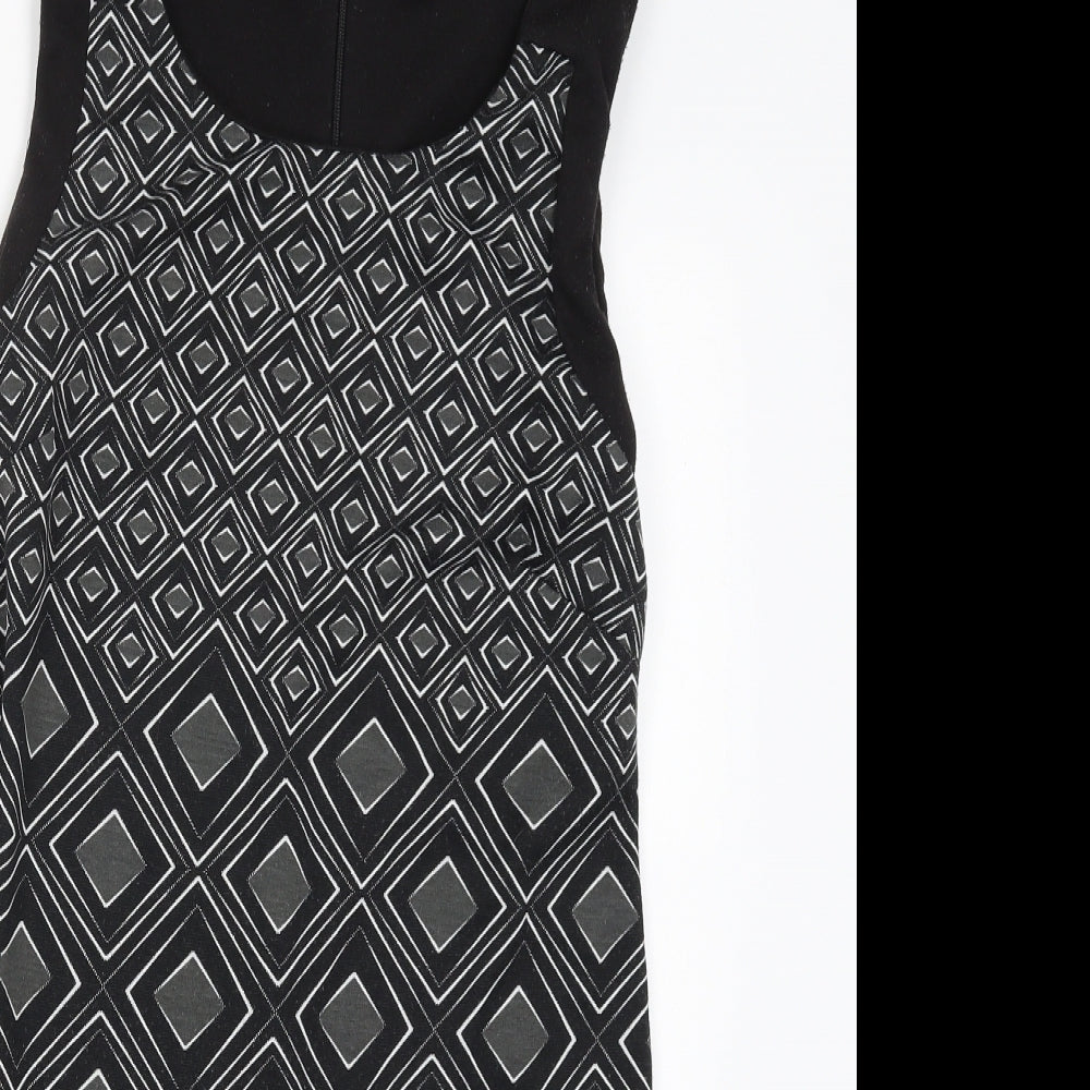 Mandi Womens Black Argyle/Diamond  Tank Dress  Size 12