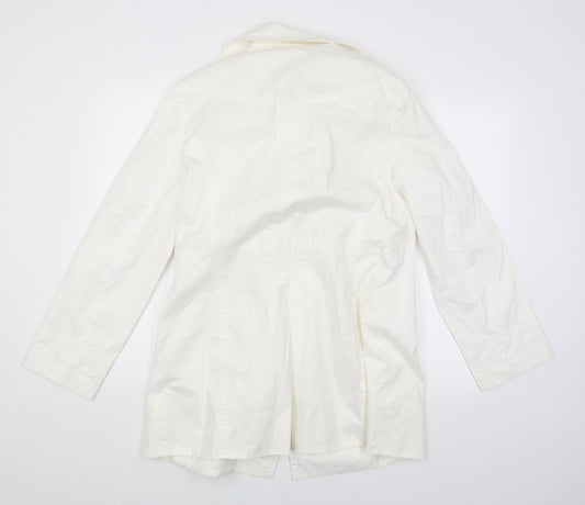 Evie Womens White   Jacket Coat Size 14