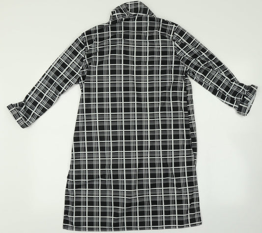 Select Womens Multicoloured Plaid  Overcoat Jacket Size 14