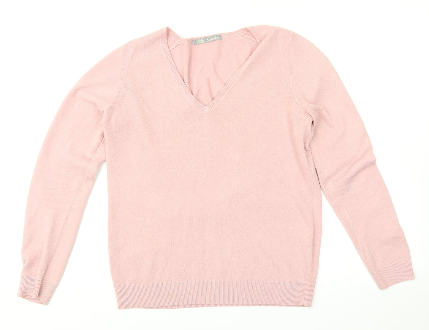 M&S Womens Pink   Pullover Jumper Size 8