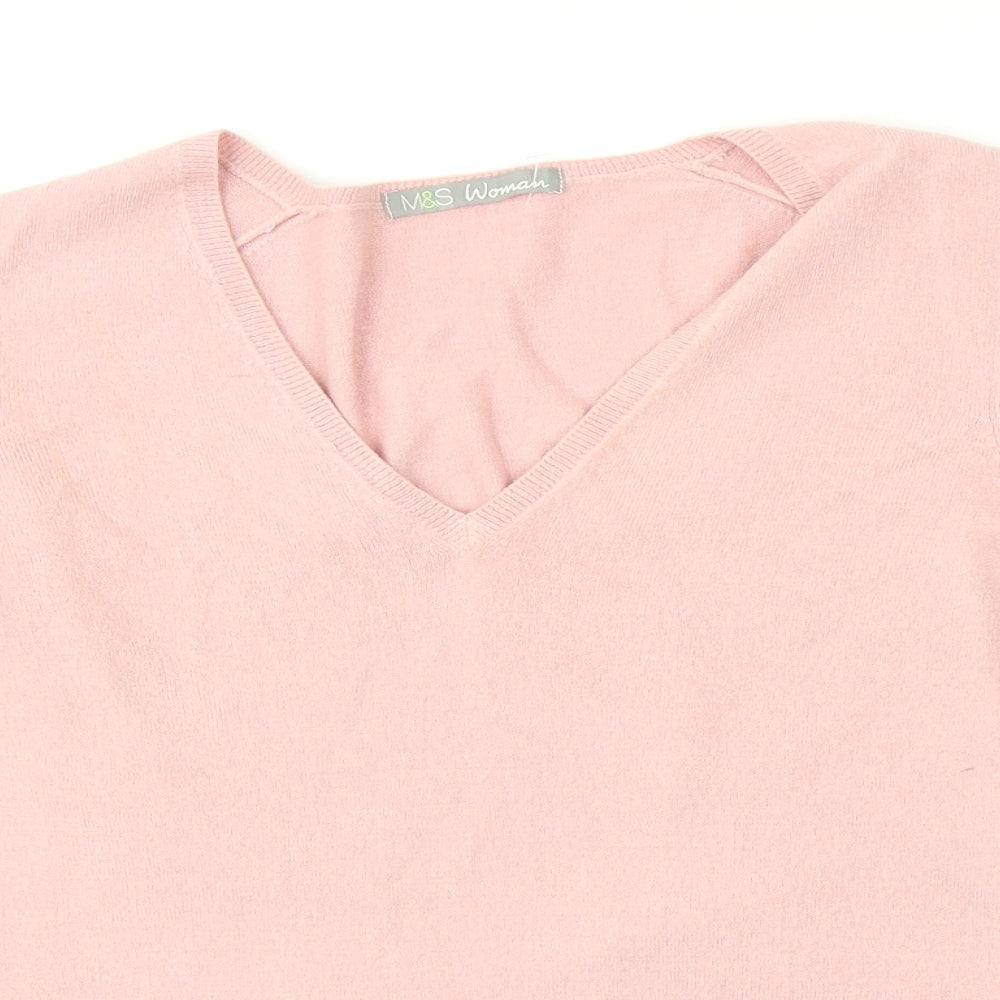 M&S Womens Pink   Pullover Jumper Size 8