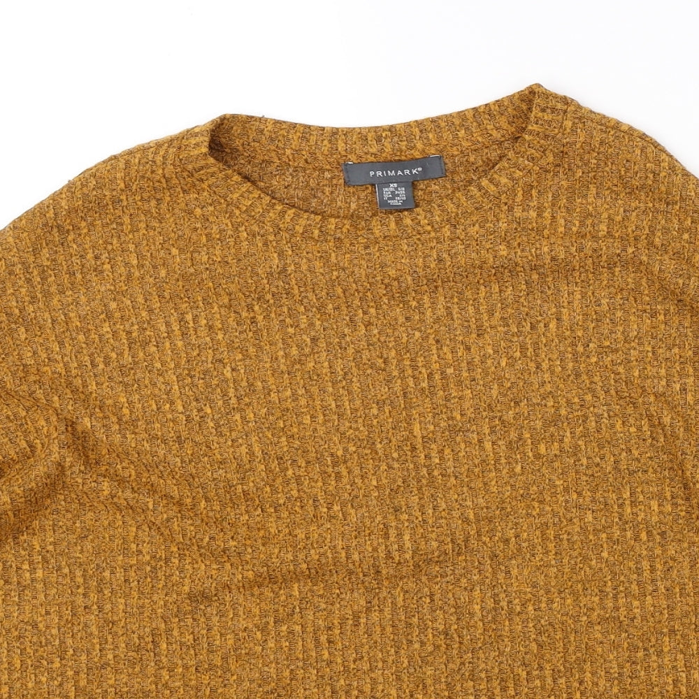 Primark Womens Yellow   Pullover Jumper Size XS