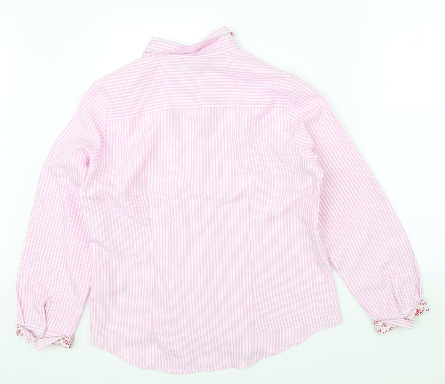Boteli Mens Pink Striped   Button-Up Size 46