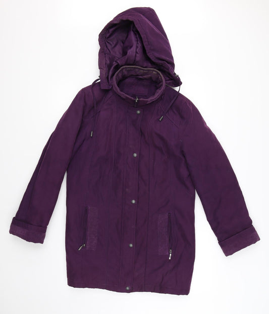 BM Collection Womens Purple   Overcoat Coat Size S
