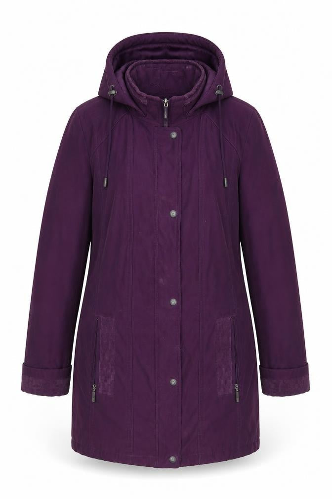 Bonmarché Womens Purple Overcoat Coat Size S