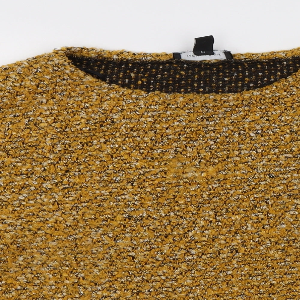 New Look Womens Yellow  Knit Pullover Jumper Size L