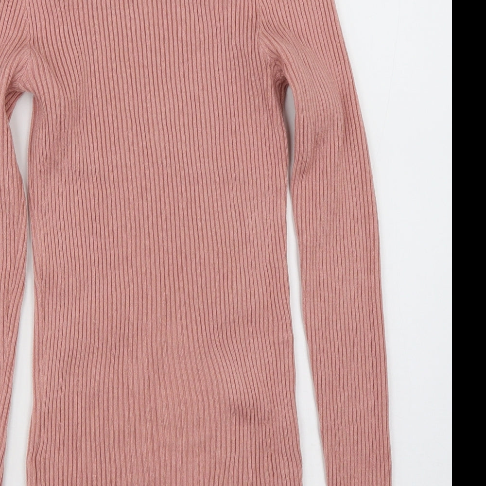 Primark Womens Pink  Knit Pullover Jumper Size M