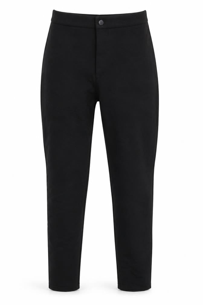 Front view of ASOS women’s black trousers, size UK 10, 30-inch leg