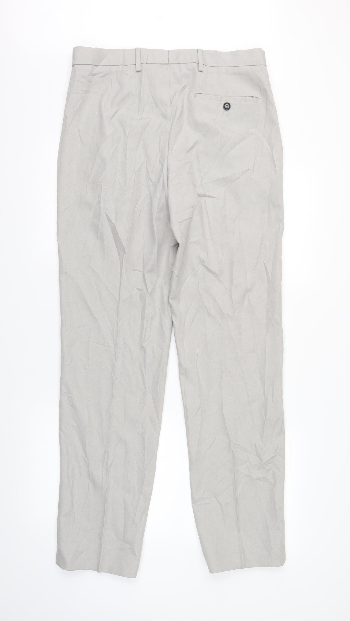M&S Mens Grey    Suit Trousers Size 34 L32 in