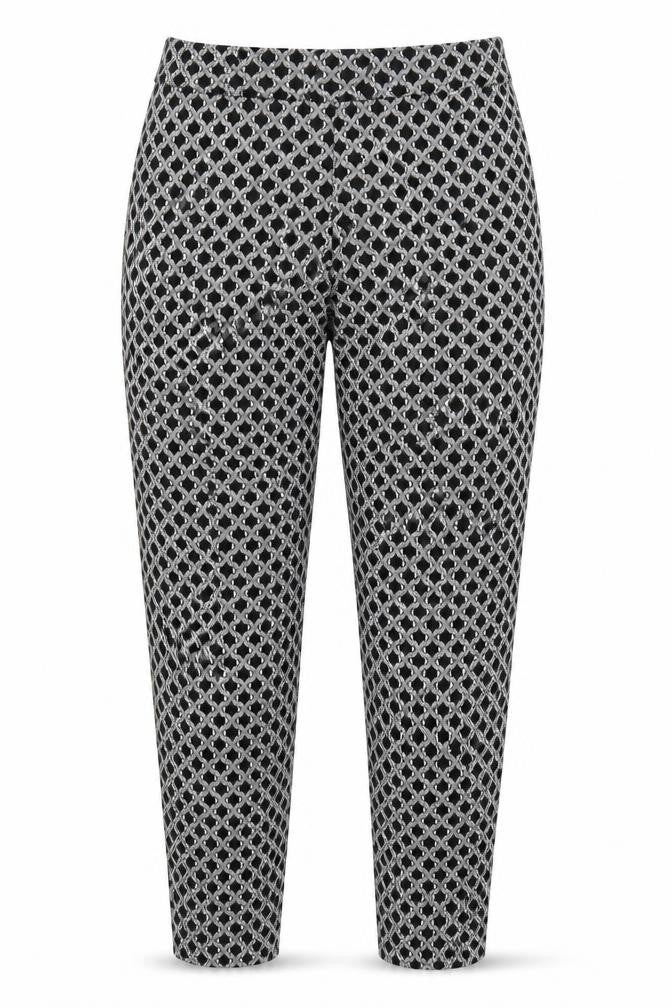 H&M Womens Multicoloured Argyle/Diamond  Trousers  Size 6 L26 in
