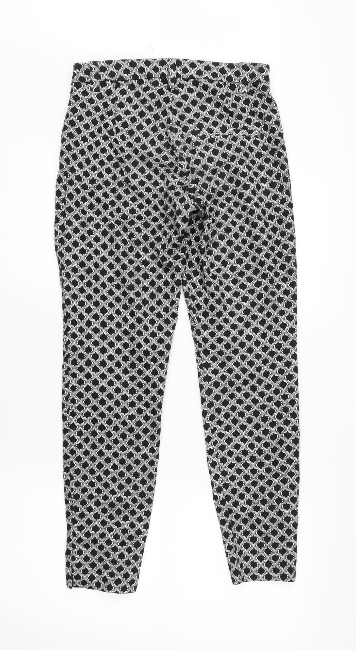 H&M Womens Multicoloured Argyle/Diamond  Trousers  Size 6 L26 in