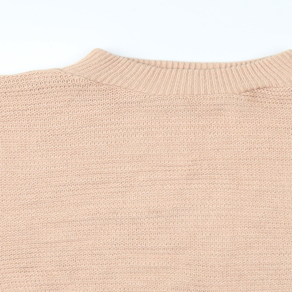 Preworn Womens Pink Striped  Pullover Jumper Size S