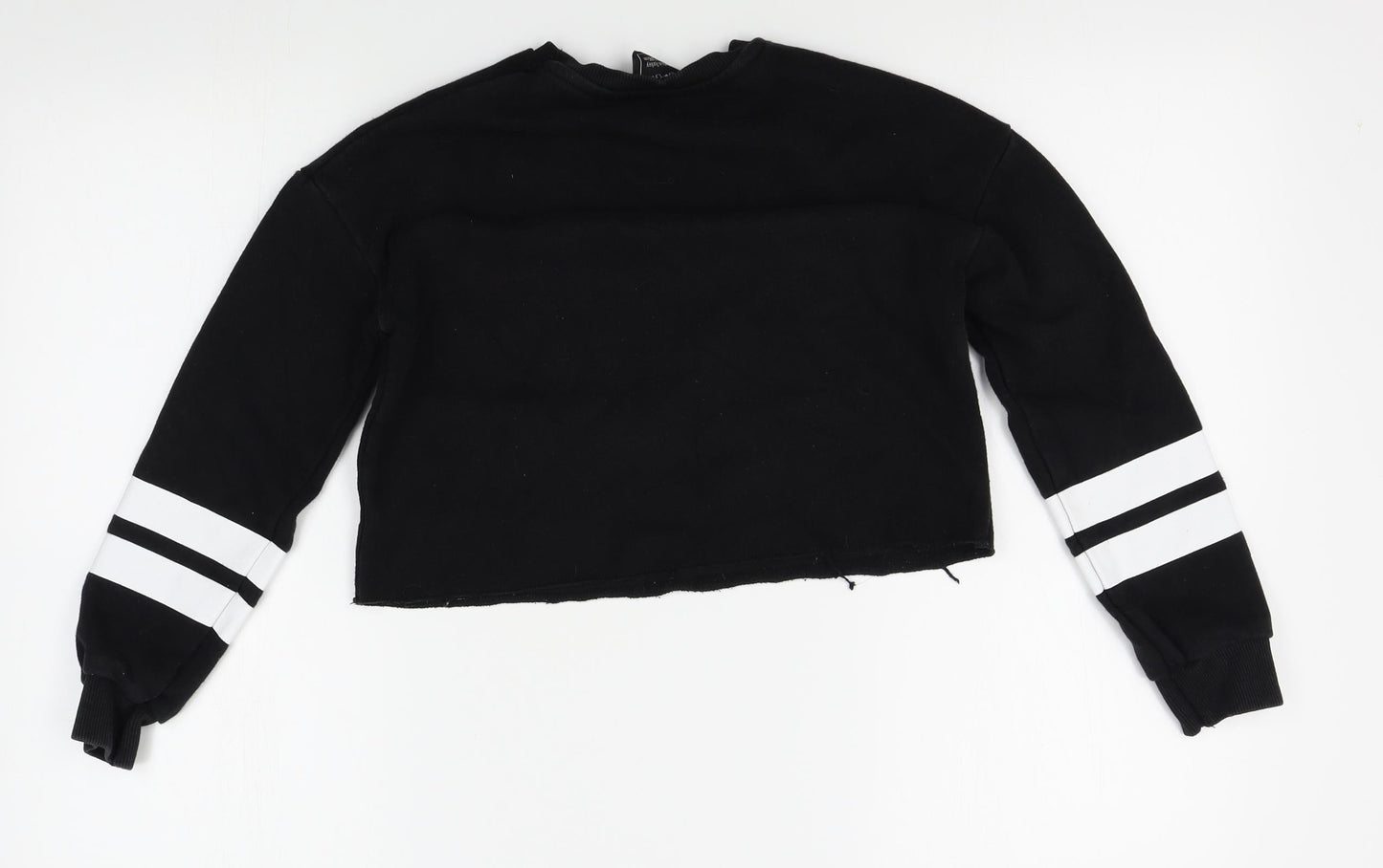Preworn Girls Black   Pullover Sweatshirt Size 10-11 Years  - cropped, unicorns