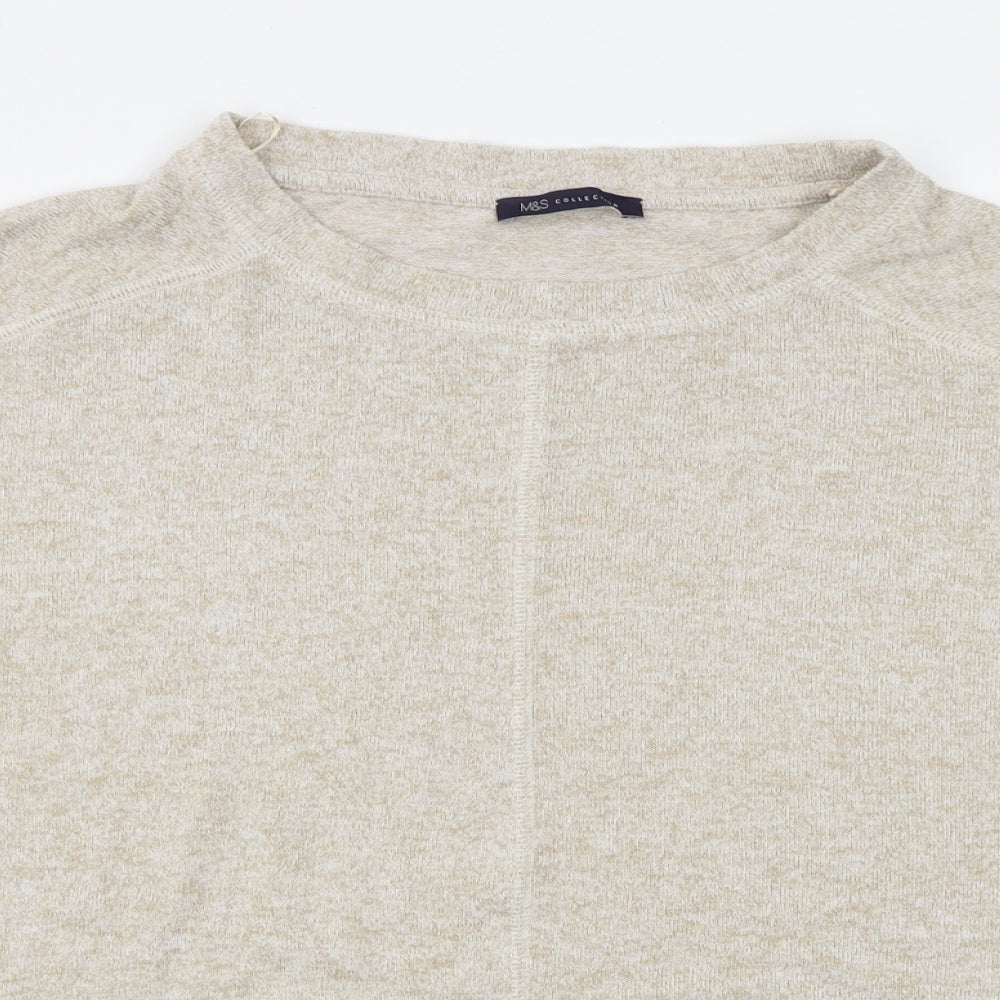 M&S Womens Beige   Pullover Jumper Size 12