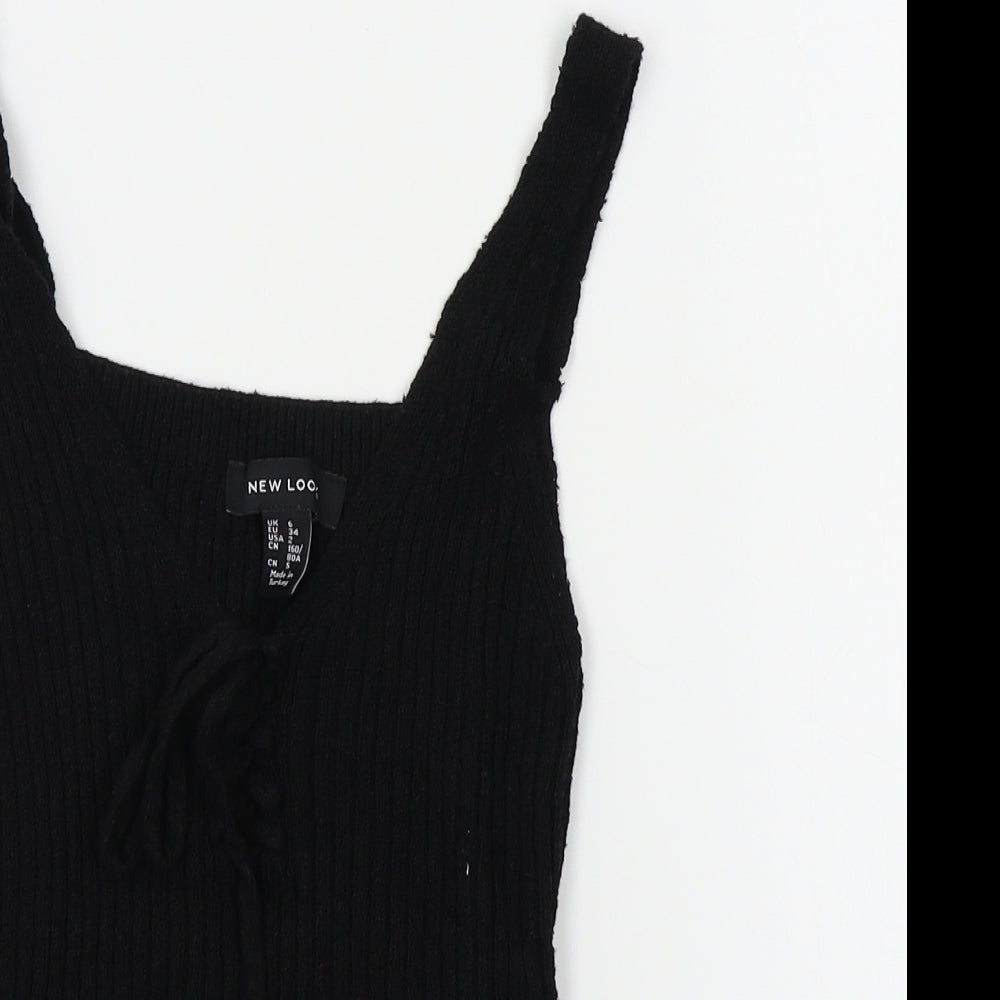 New Look Womens Black   Vest Jumper Size 6