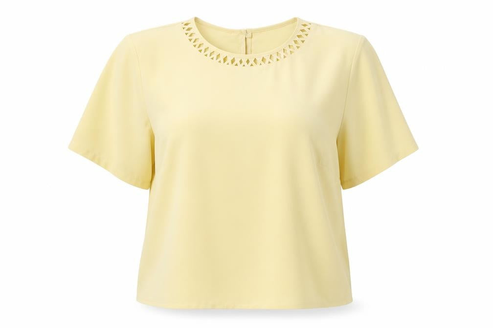 Daxon Womens Yellow   Basic Blouse Size 18