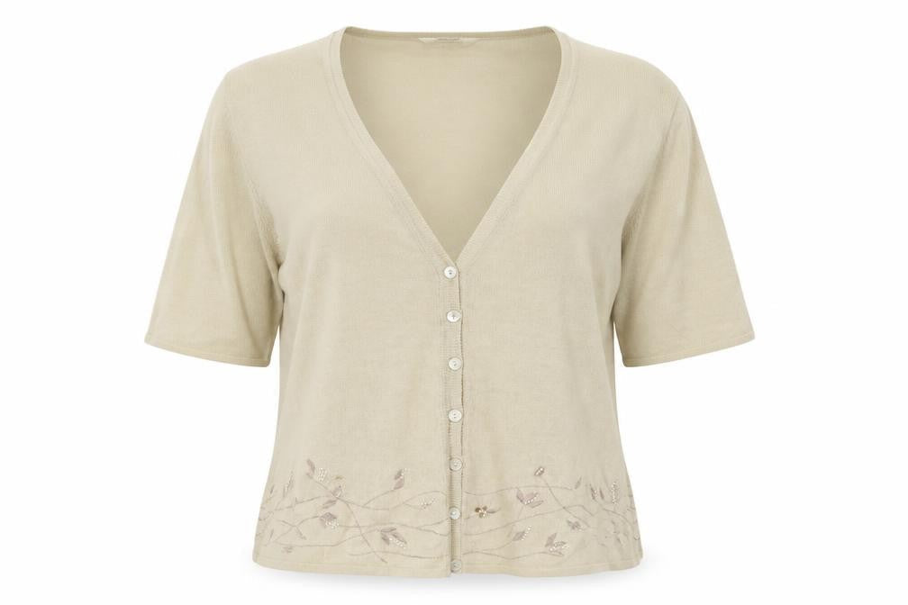 M&S Womens Beige   Cardigan Jumper Size 14