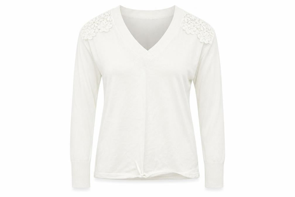M&S Womens White   Pullover Jumper Size S