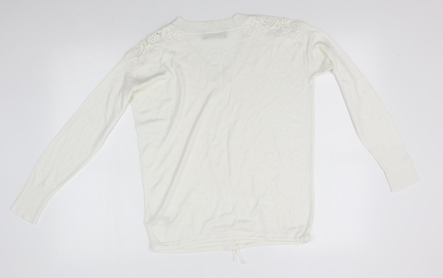M&S Womens White   Pullover Jumper Size S