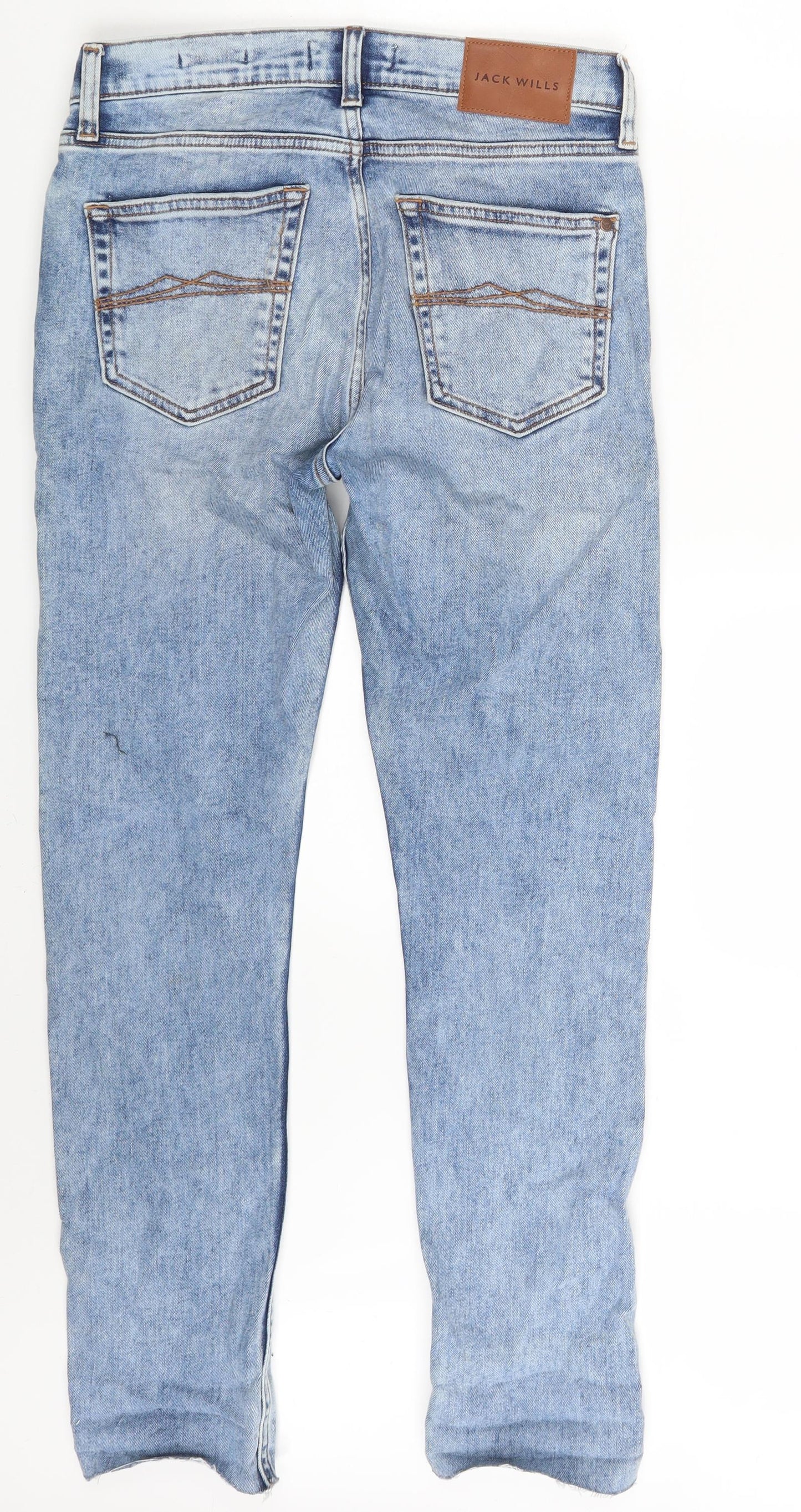 Jack Wills Mens Blue  Denim Skinny Jeans Size 28 in L27 in - Croppped