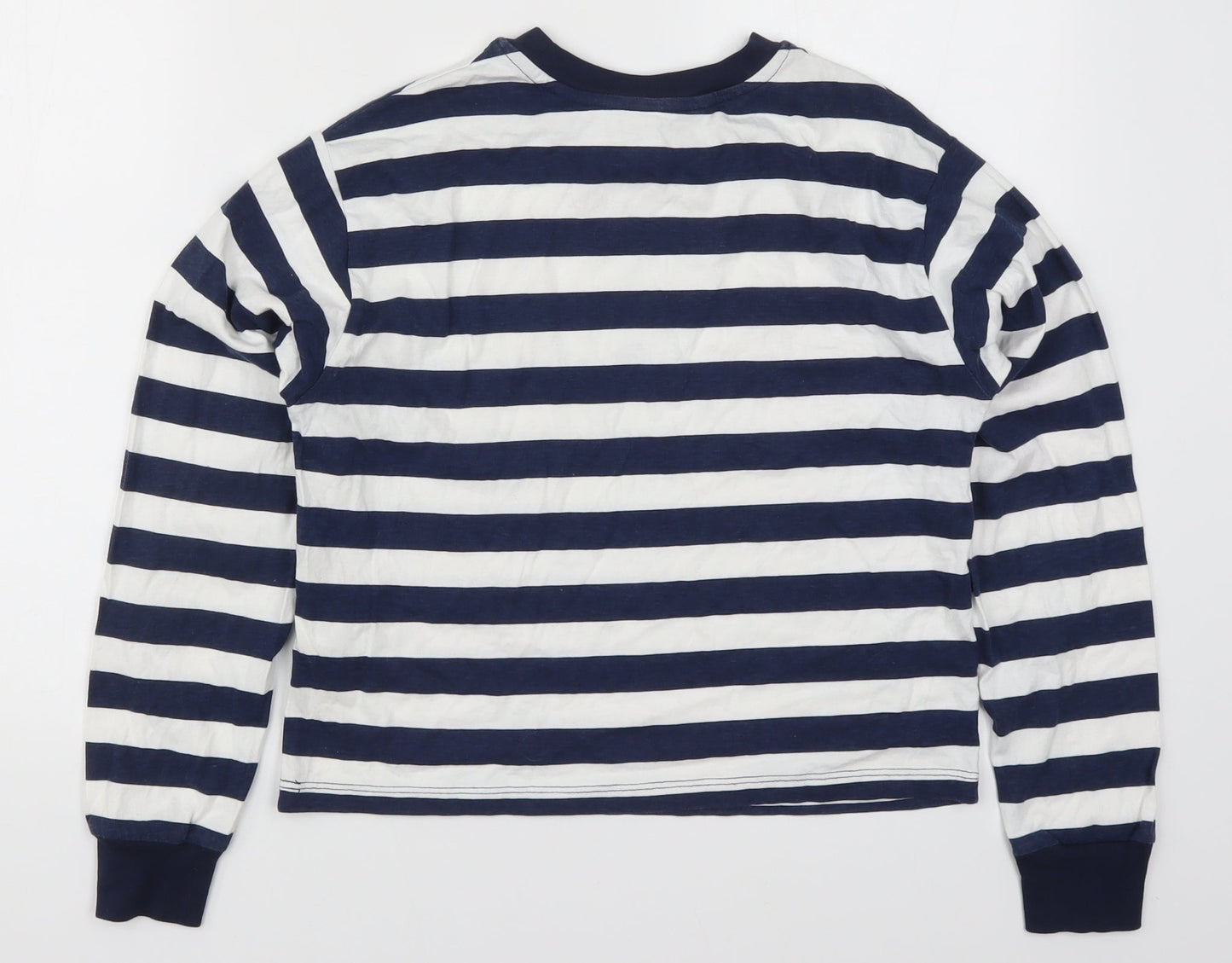 Topshop Womens Blue Striped  Pullover Sweatshirt Size 8  - Williamsburg