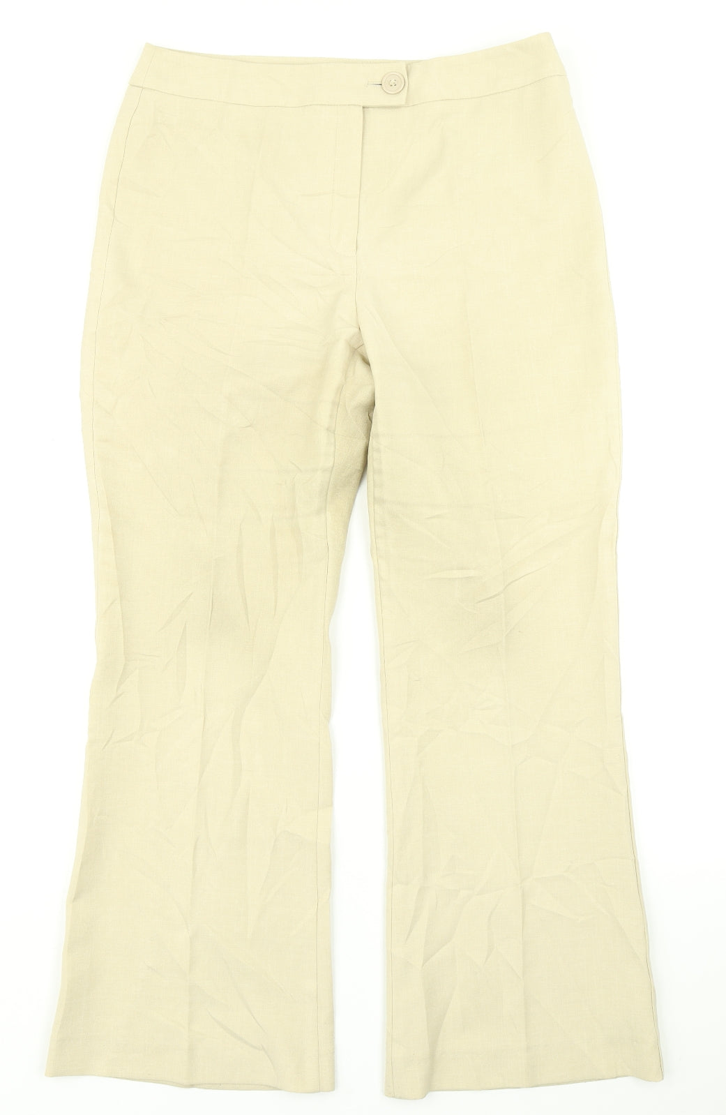 Marks & Spencer Womens Beige   Dress Pants Trousers Size 12 L25 in