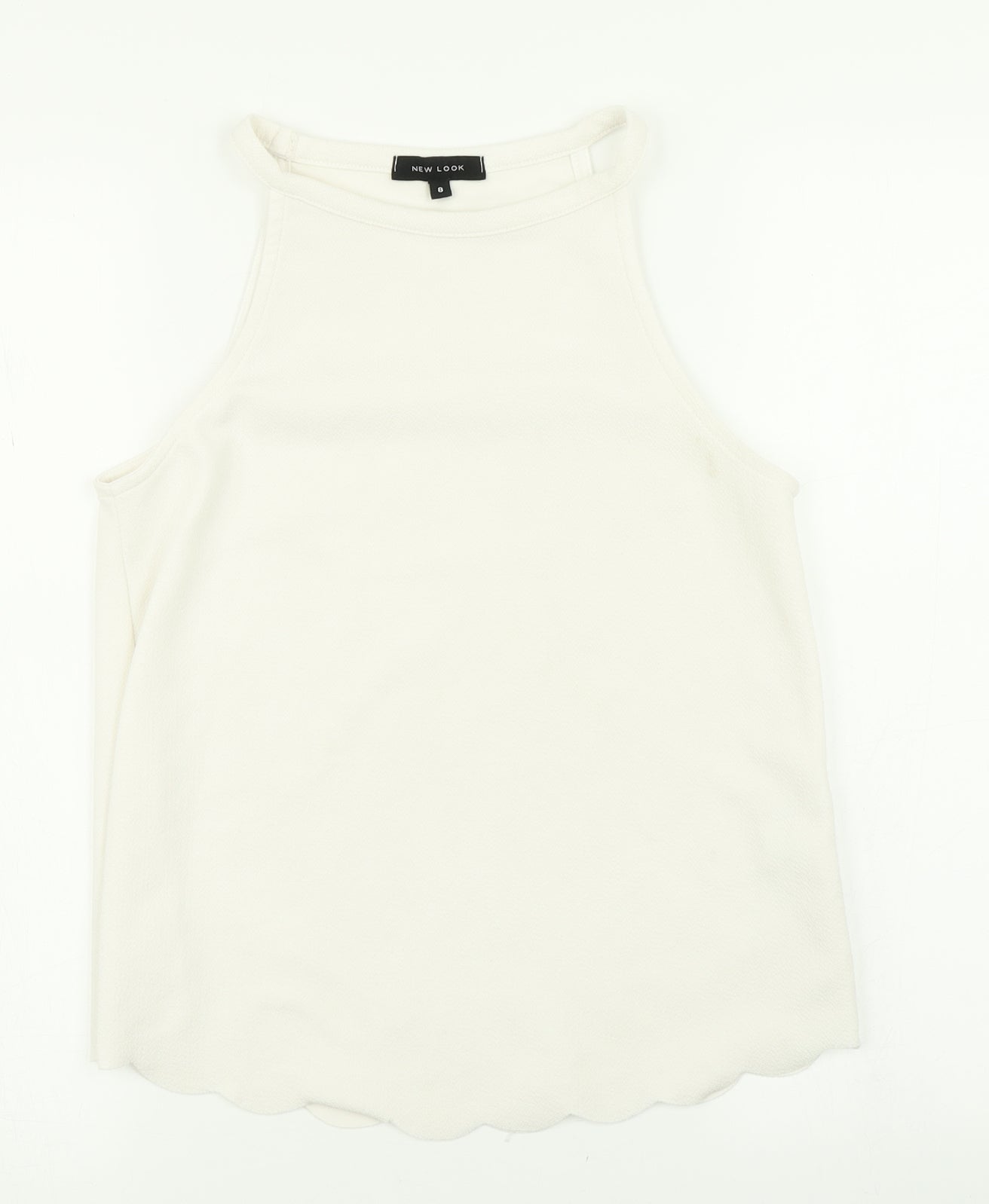 New Look Womens White   Camisole Blouse Size 8