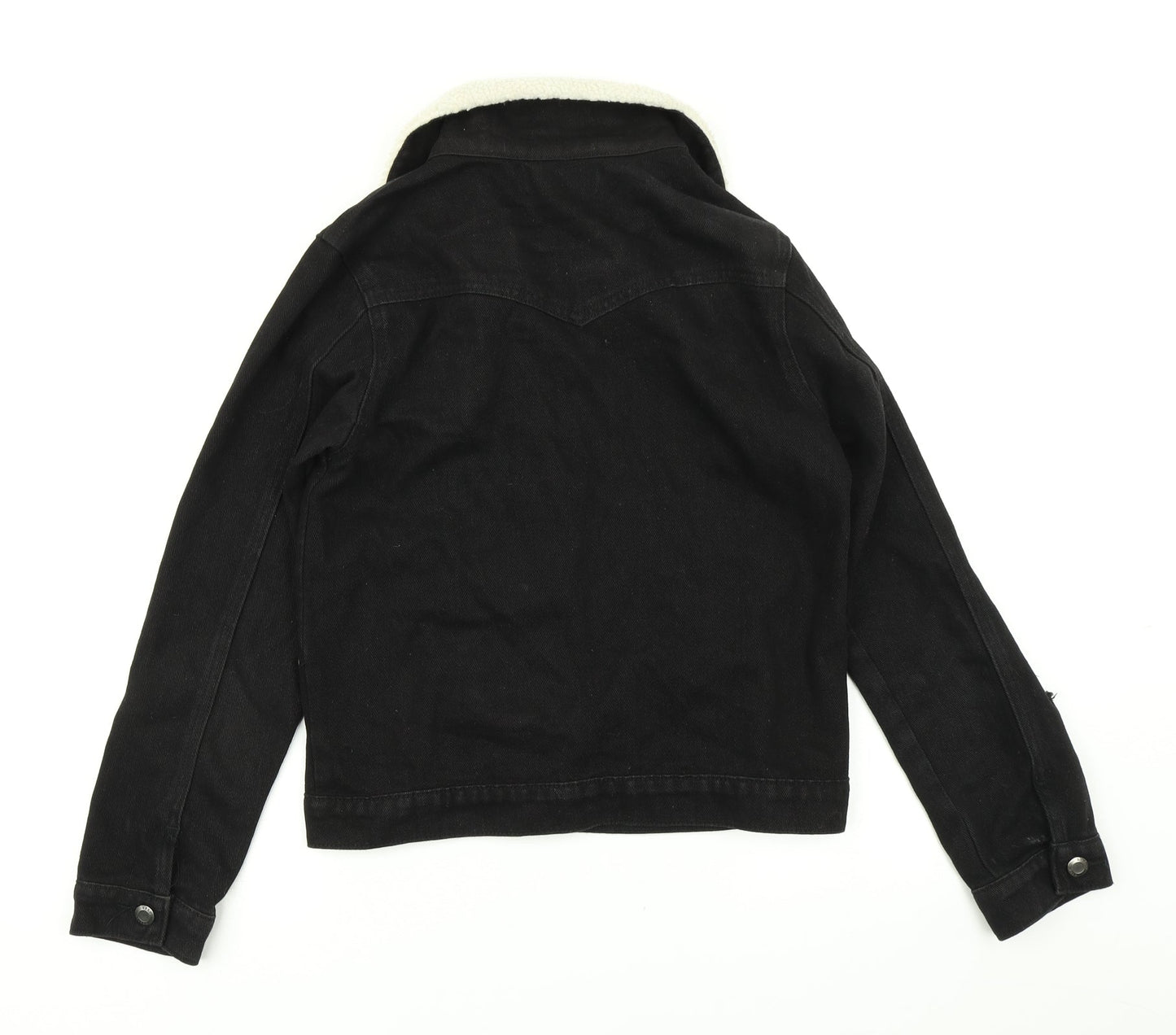 Boohoo Womens Black  Denim Jacket  Size 8