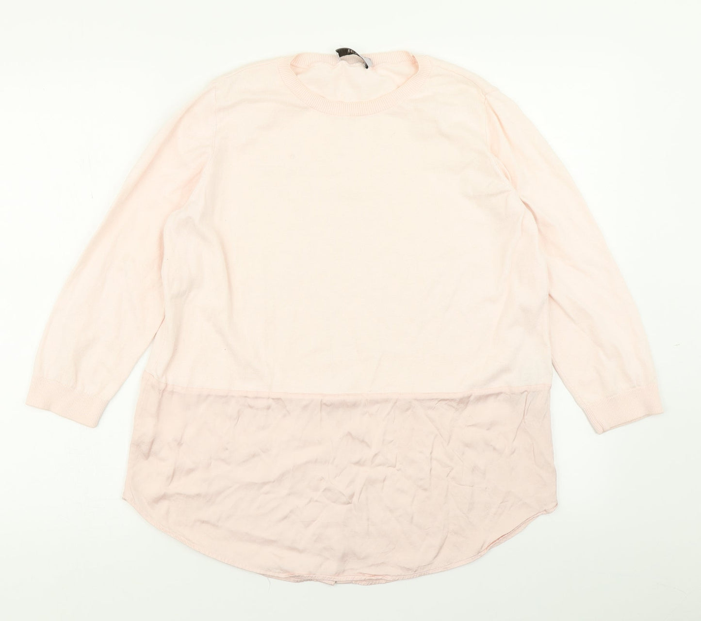 Per Una Womens Pink  Knit Pullover Jumper Size 14