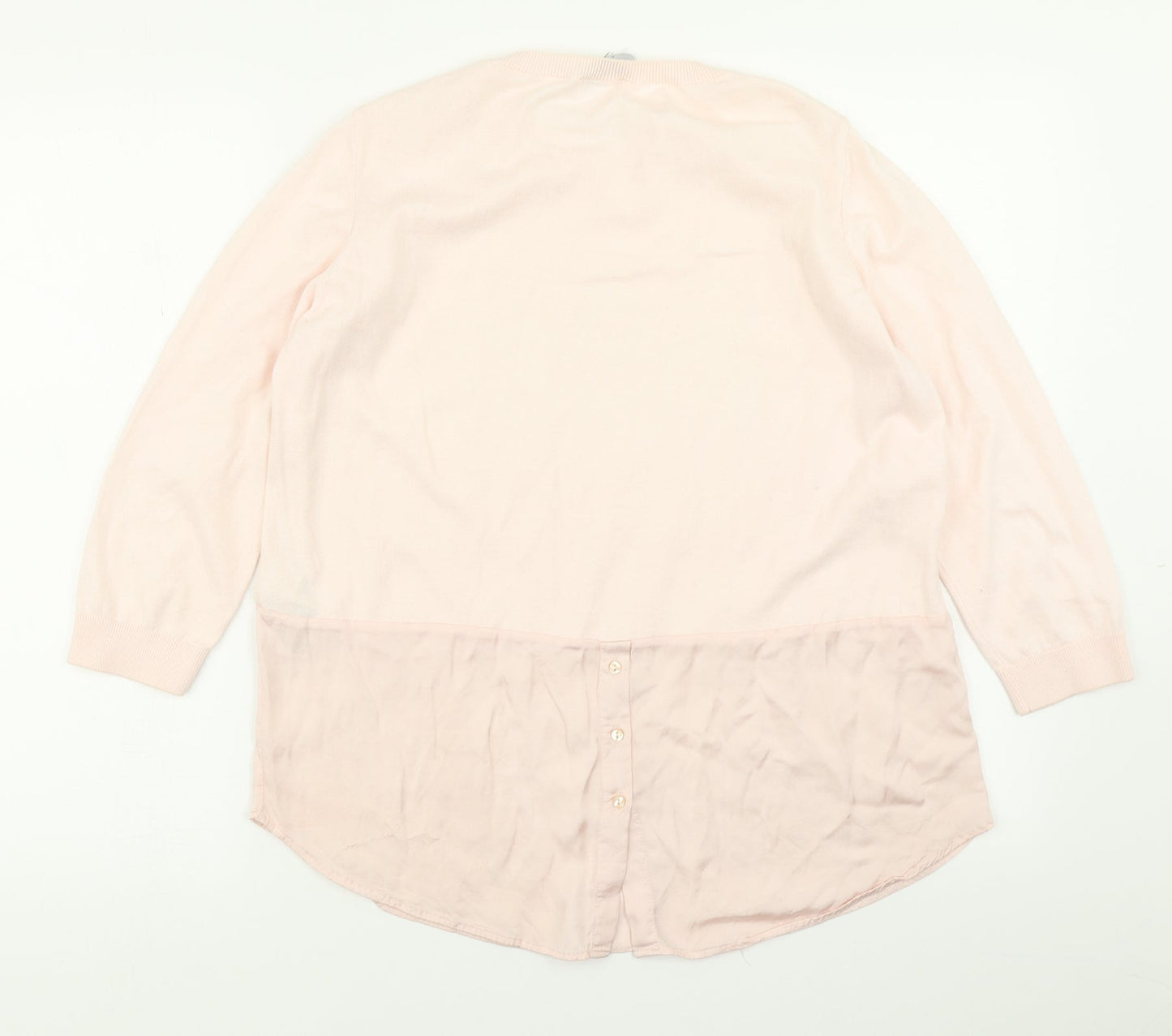 Per Una Womens Pink  Knit Pullover Jumper Size 14