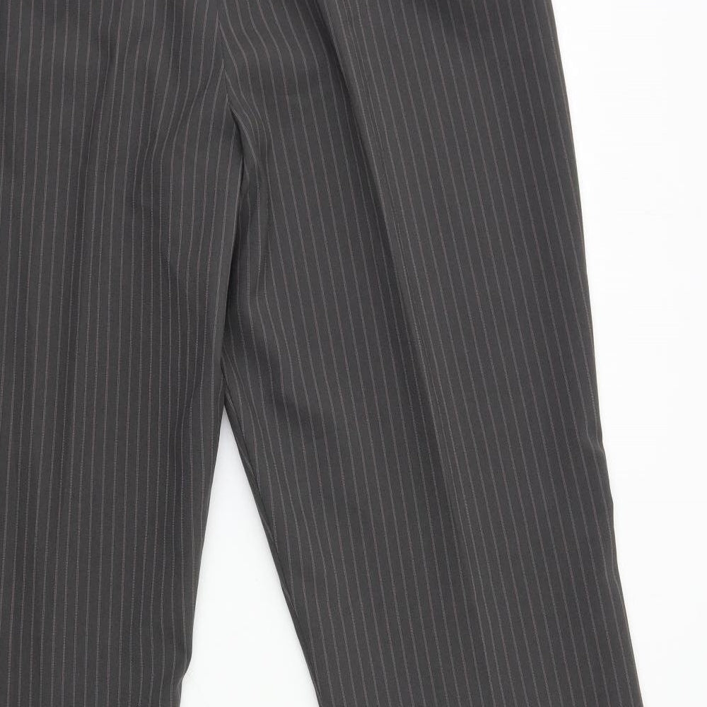 AMARANTO Womens Grey Striped  Trousers  Size 18 L30 in