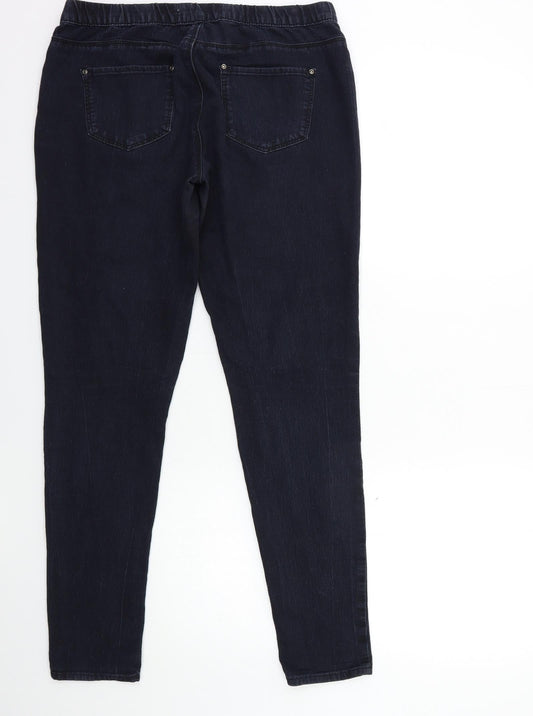 Denim & Co. Womens Blue  Denim Jegging Jeans Size 12 L29 in