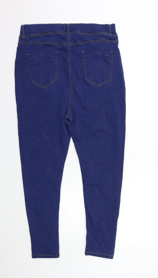 Boohoo Womens Blue  Denim Jegging Jeans Size 34 in L26 in