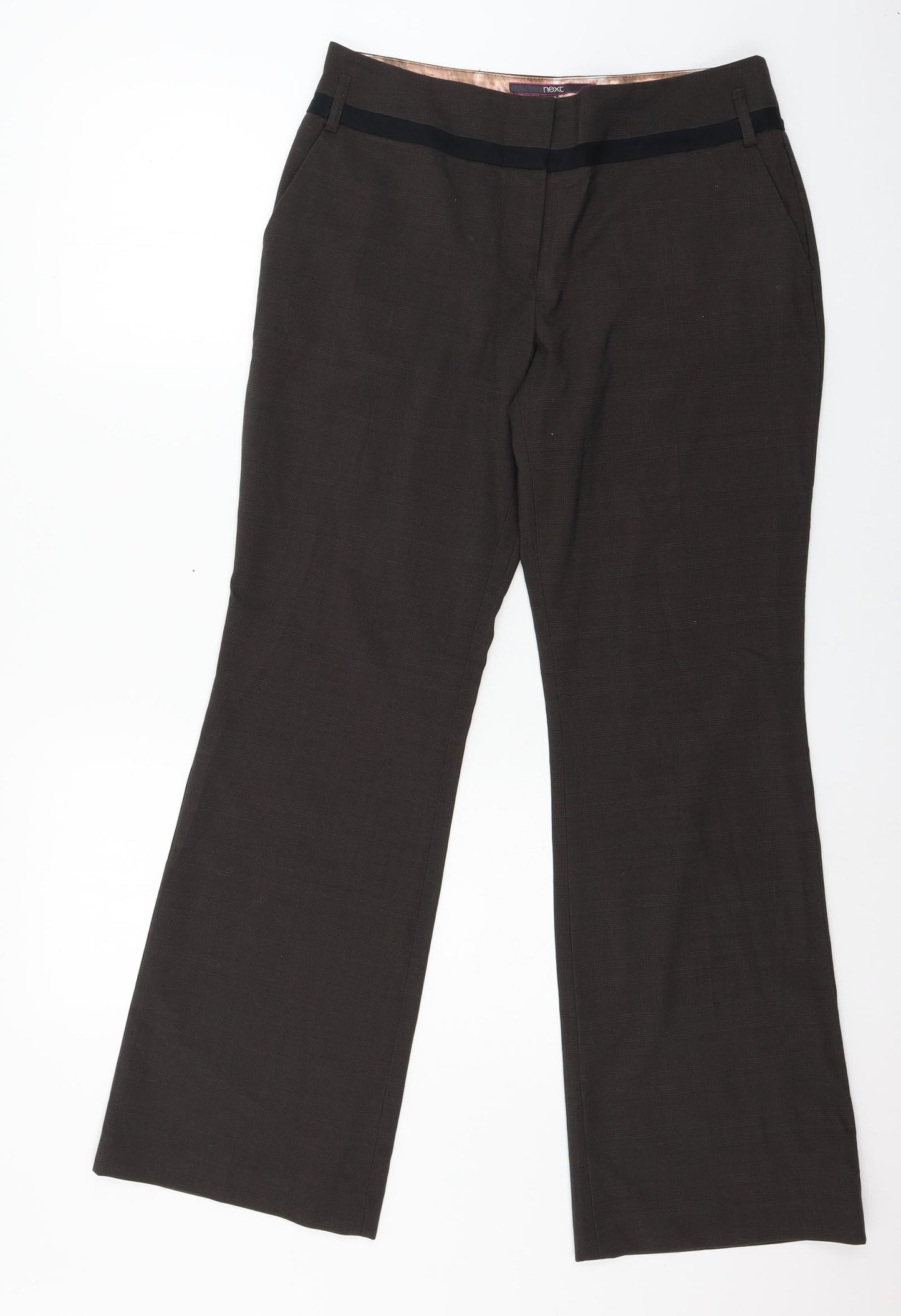 NEXT Womens Brown   Trousers  Size 12 L20 in