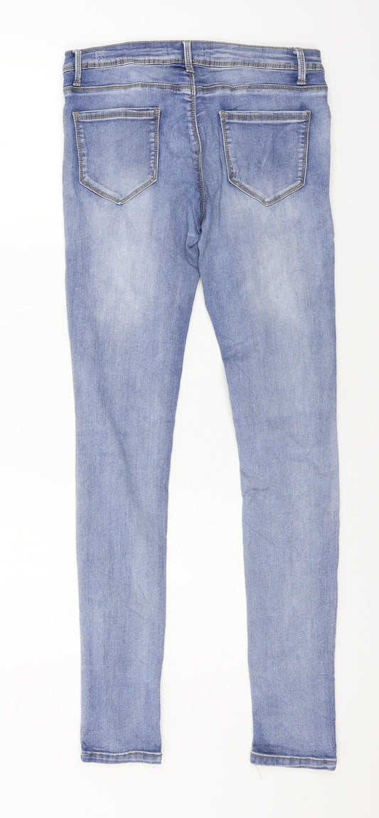 One Love Womens Blue  Denim Skinny Jeans Size M L29 in