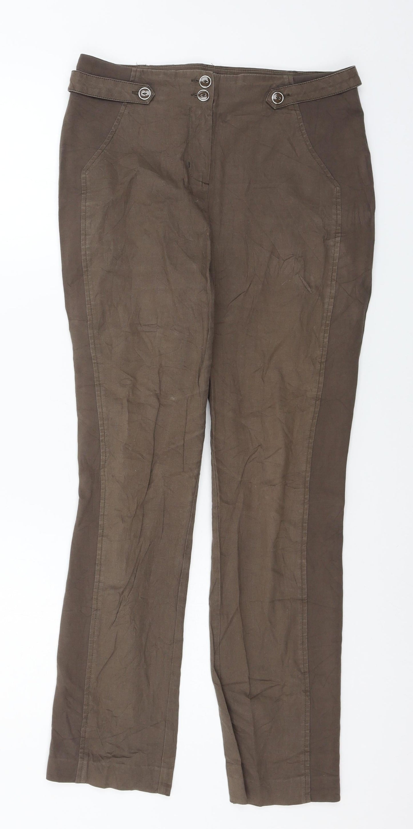 Monnari Womens Brown   Trousers  Size 8 L27 in