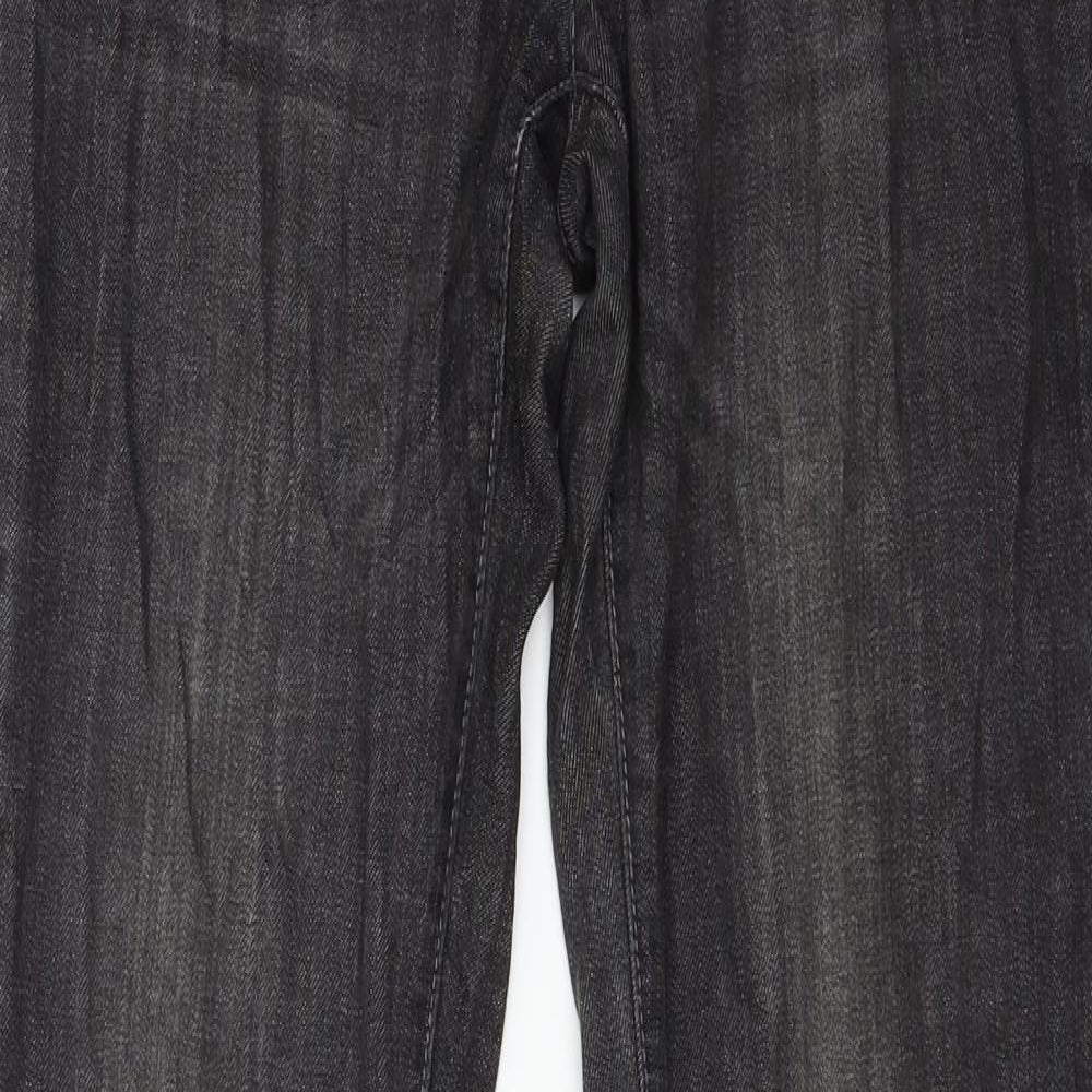 Camaieu Womens Grey  Denim Straight Jeans Size 32 in L32 in