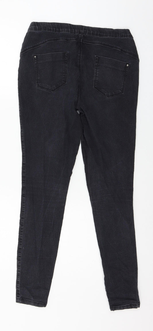 Denim & Co. Womens Blue  Denim Jegging Jeans Size 12 L27 in