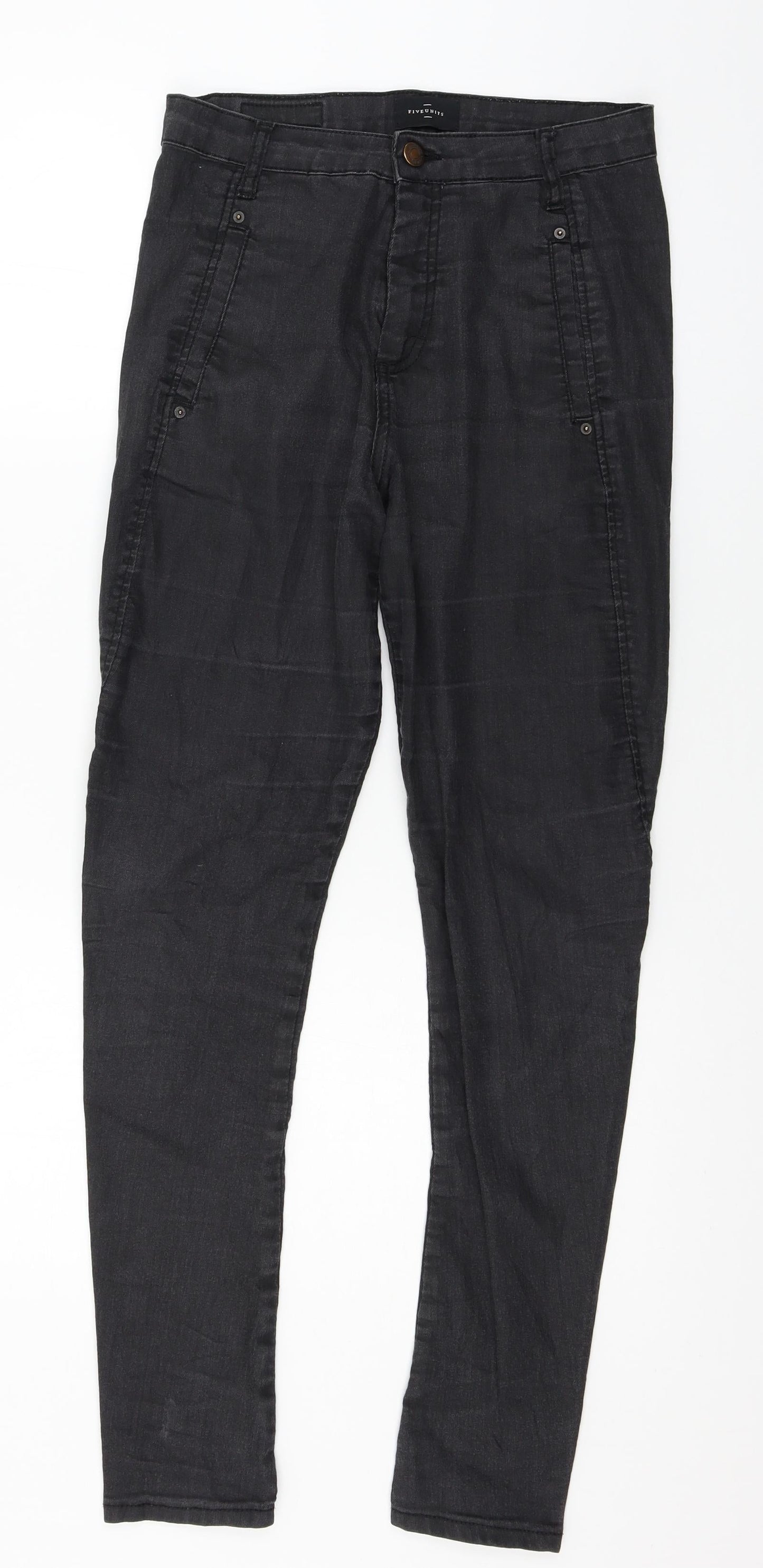 Five Units Womens Grey  Denim Skinny Jeans Size 26 in L28 in