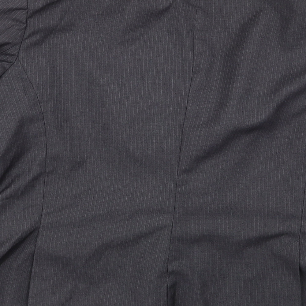Asda George Womens Grey Striped  Jacket Blazer Size 20