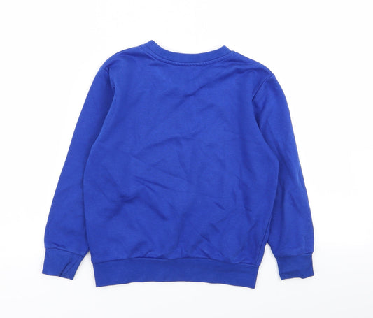 Asda George Boys Blue   Pullover Jumper Size 5-6 Years