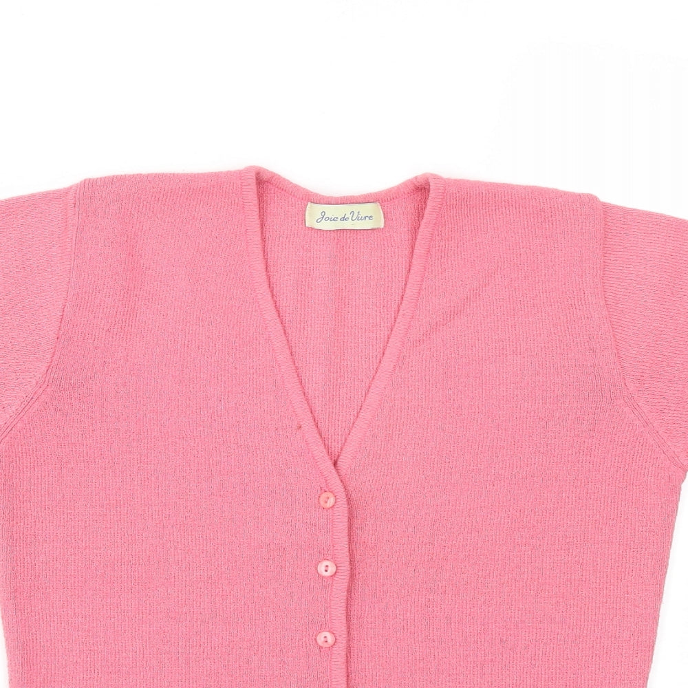 Joie de Vivre Womens Pink   Cardigan Jumper Size L