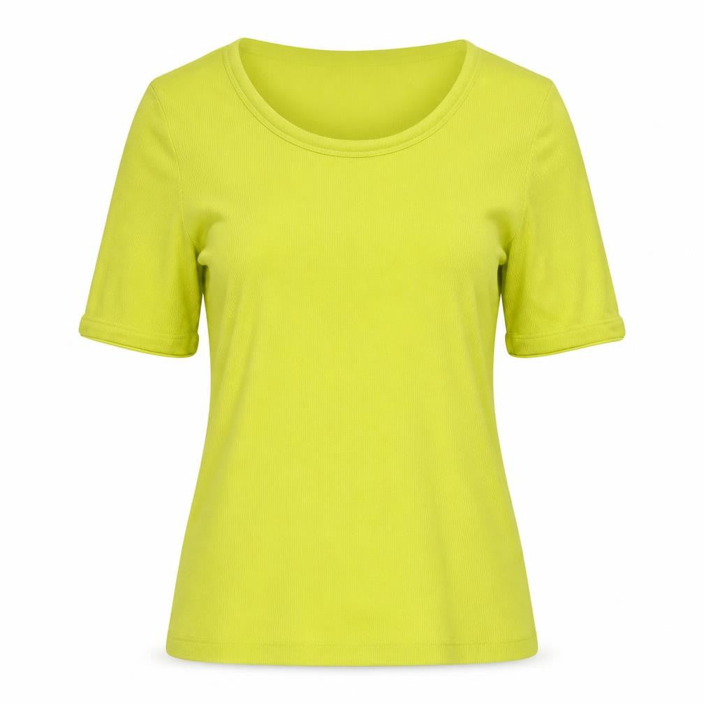 EFIXELLE Womens Yellow   Basic T-Shirt Size 10