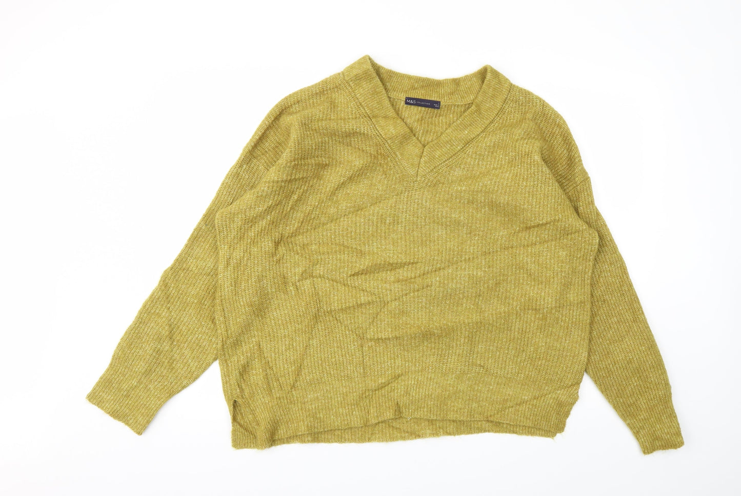 M&S Womens Yellow   Pullover Jumper Size L