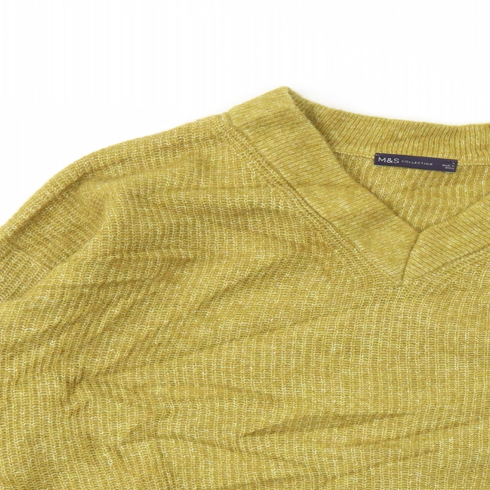 M&S Womens Yellow   Pullover Jumper Size L