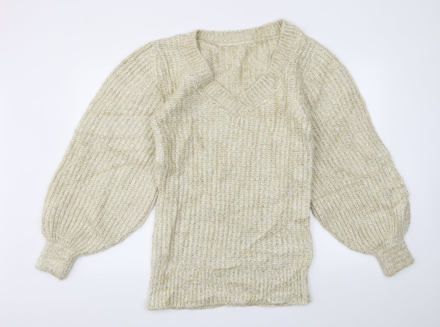 Preworn Womens Gold   Pullover Jumper Size 10