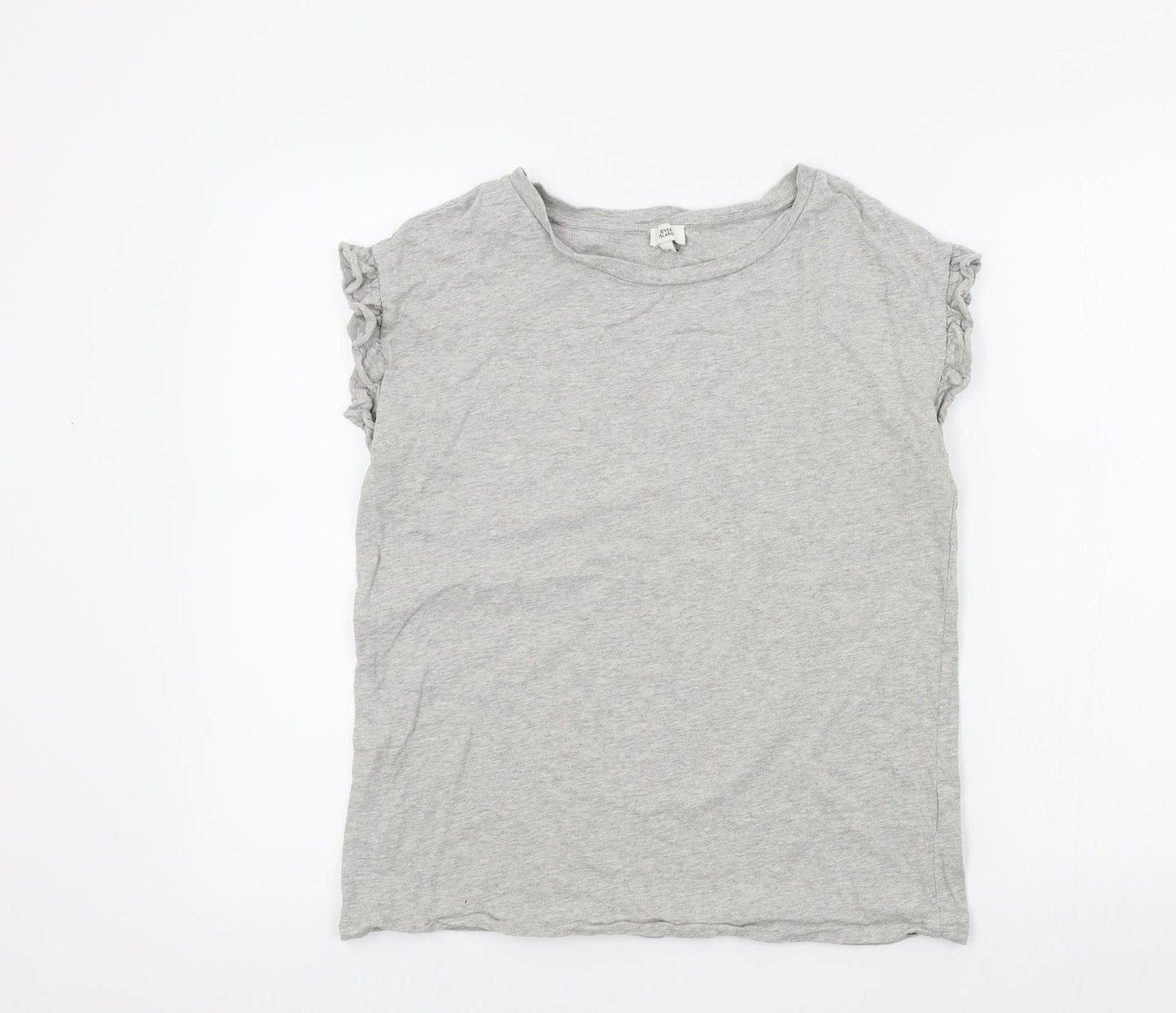 River Island Womens Grey   Basic T-Shirt Size 8