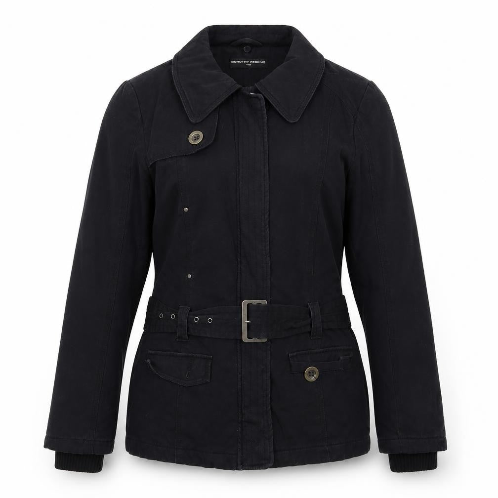 Dorothy Perkins Womens Black   Jacket Coat Size 10