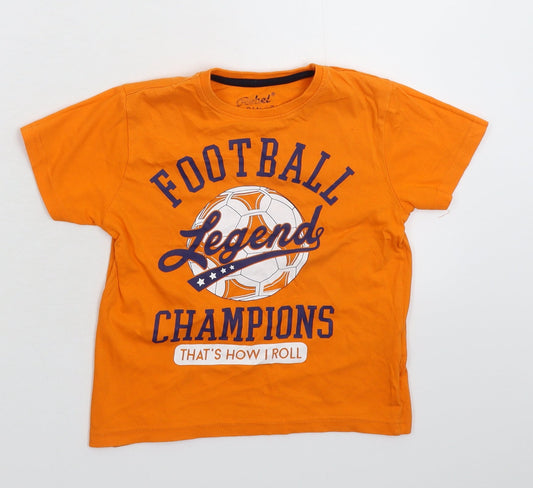 Rebel Boys Orange   Basic T-Shirt Size 4-5 Years